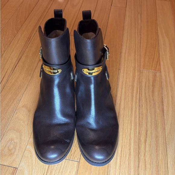 Michael Kors Dark Brown Ankle Booties, with gold hardware, size 7 - Picture 15 of 15